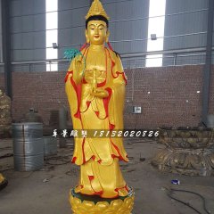立式观音菩萨，铜观音雕塑