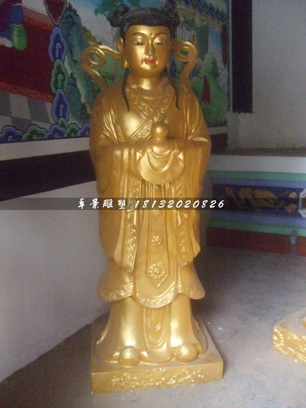 龙女铜雕，寺庙神仙铜雕
