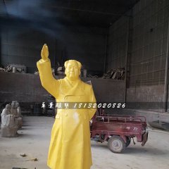 毛主席挥手雕塑，玻璃钢伟人雕塑