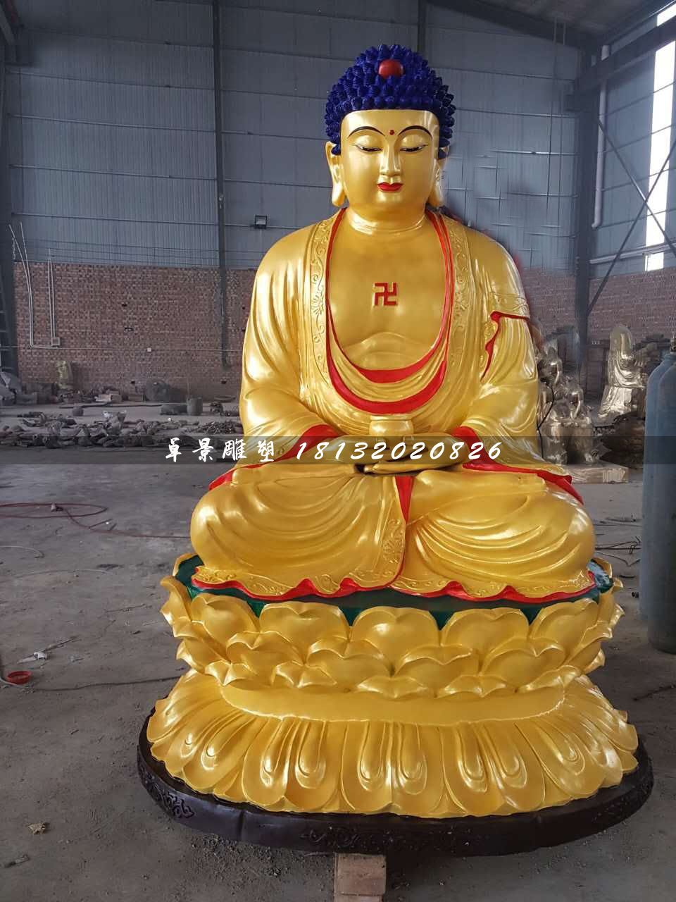 如来佛铜雕，坐式铜佛像
