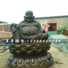 笑面佛铜雕，寺庙铜雕佛像
