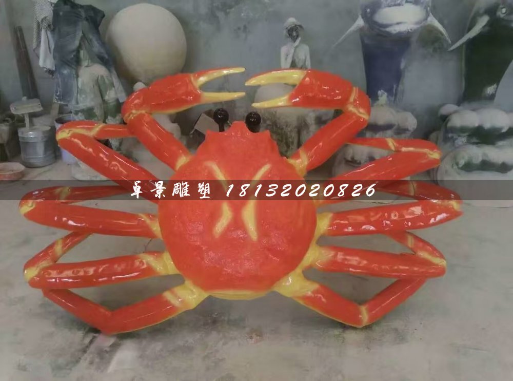 螃蟹雕塑，玻璃钢仿真动物