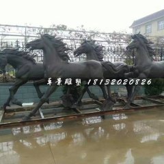 奔马铜雕，公园动物铜雕