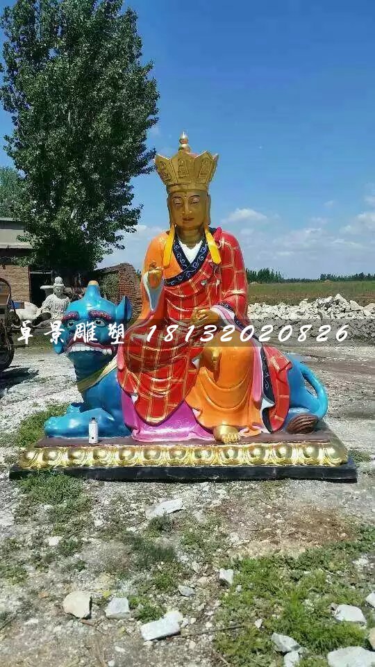 玻璃钢地藏王雕塑，彩绘佛像雕塑