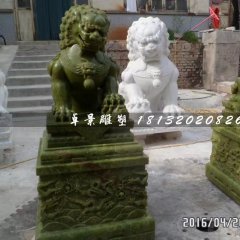 大理石狮子，动物石雕