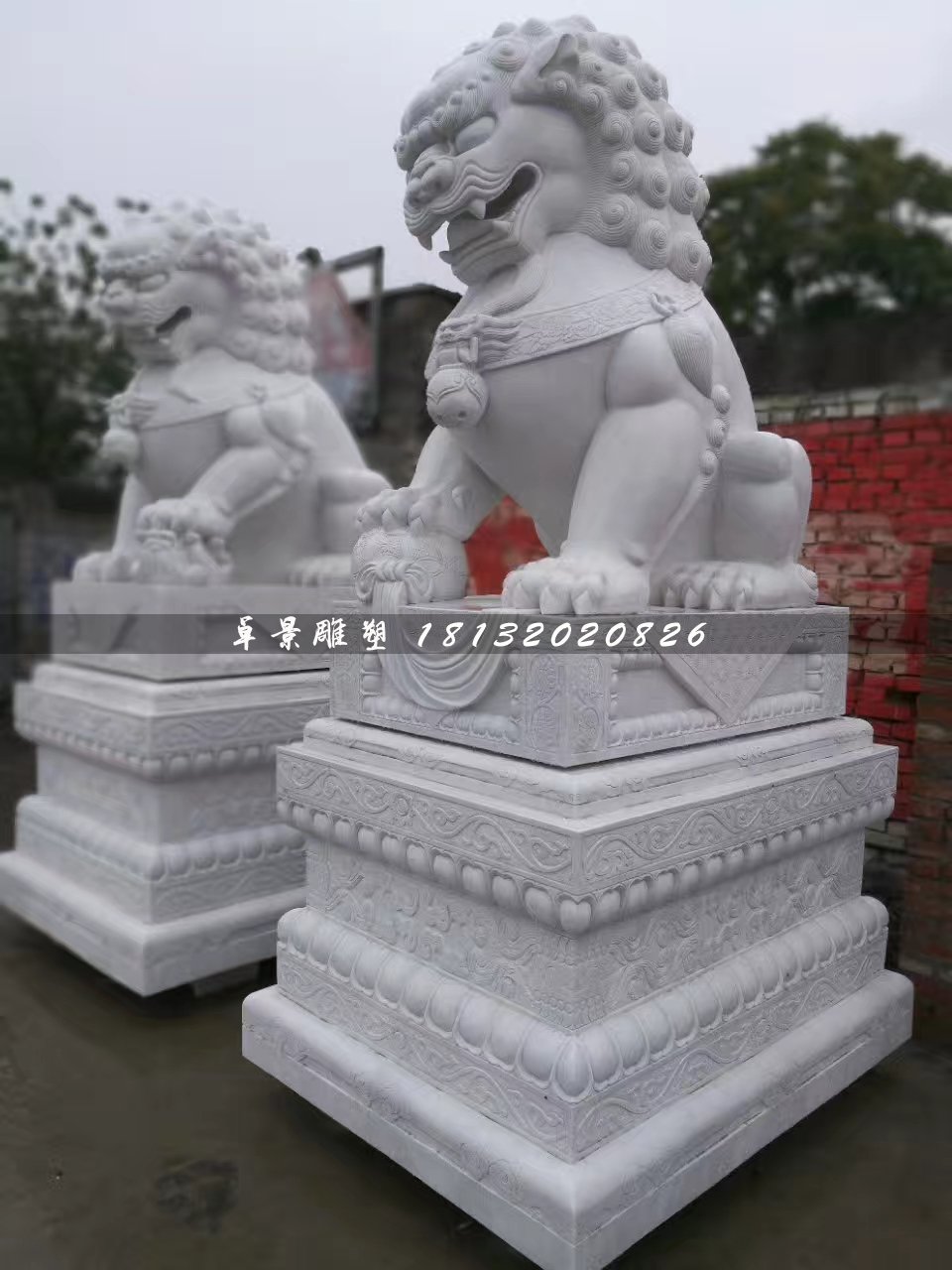 大型狮子石雕，北京狮石雕 (1)