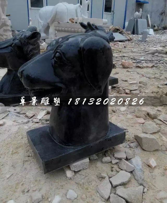 十二生肖兽首石雕，公园动物石雕 (4)