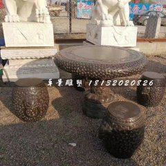石桌椅，圆桌圆凳石雕