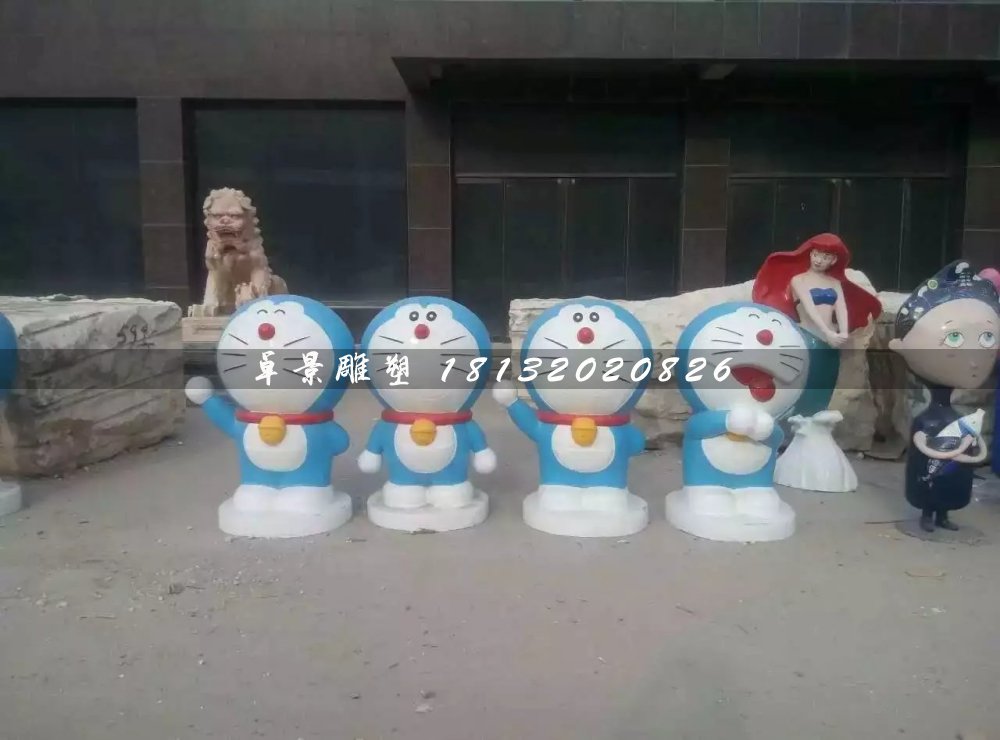 多啦a梦雕塑，玻璃钢卡通雕塑 (2)