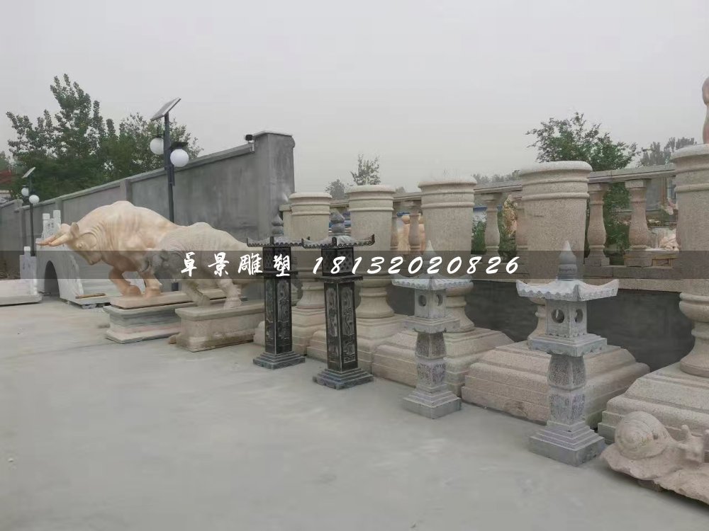 石灯雕塑，仿古石灯雕塑