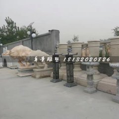 石灯雕塑，仿古石灯雕塑