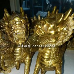 铜麒麟，铸铜麒麟雕塑