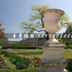 花钵石雕，大理石花盆