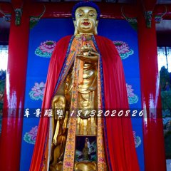 立式释迦牟尼铜雕，寺庙铜佛像
