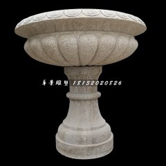 花岗岩花盆，公园景观石雕