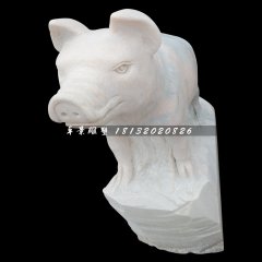 动物石雕，大理石十二生肖雕塑