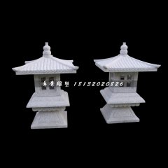 仿古宫灯石雕，公园小型石灯