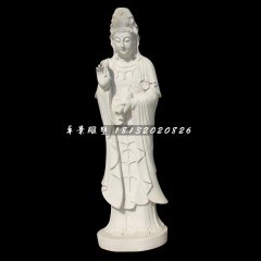 观世音菩萨石雕，立式佛像