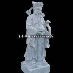 青石财神，文财神石雕