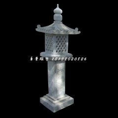 青石灯，公园石灯雕塑