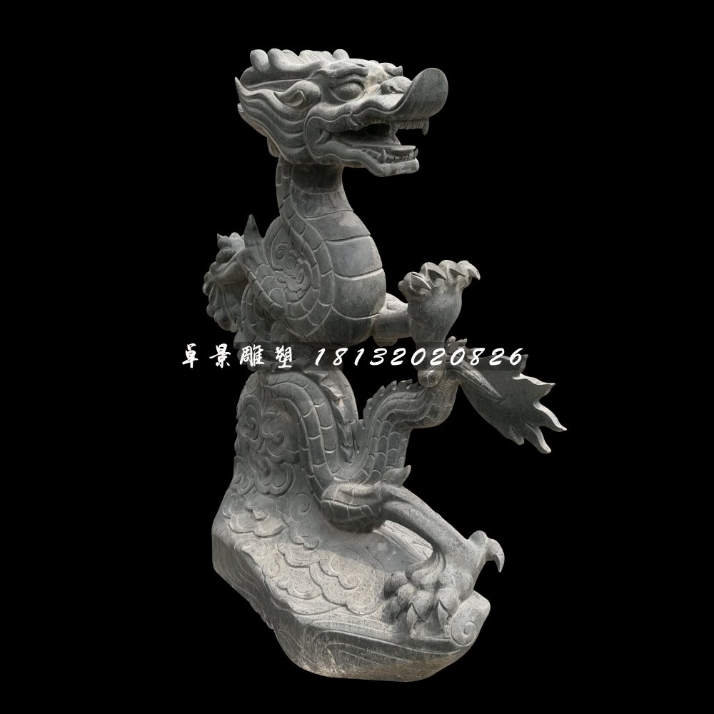 神龙石雕，青石动物雕塑