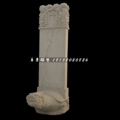 驮碑龙龟石雕，大理石龙龟