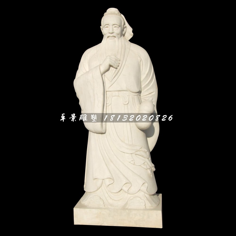 大理石孙思邈，古代名人石雕