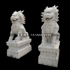 大理石麒麟，神兽石雕