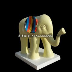 大象雕塑，玻璃钢大象雕塑