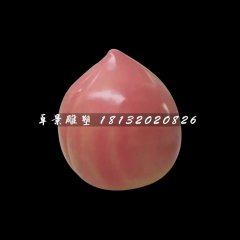 水蜜桃雕塑，玻璃钢仿真水果雕塑