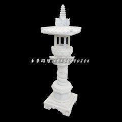 汉白玉灯，园林景观石雕