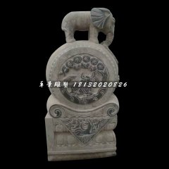 大象门墩石雕，仿古石抱鼓雕塑