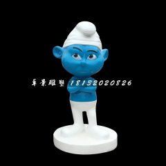 蓝精灵雕塑，玻璃钢卡通