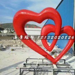 爱心雕塑，公园玻璃钢景观雕塑
