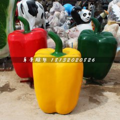 彩椒雕塑，玻璃钢仿真蔬菜
