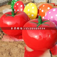 仿真番茄雕塑，玻璃钢蔬菜