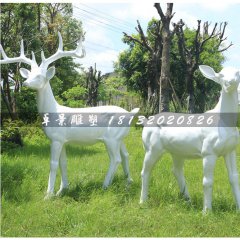 公园小鹿雕塑，玻璃钢动物