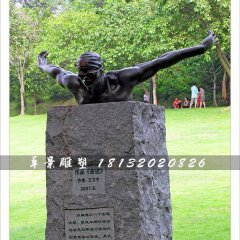 奋进铜雕，游泳铜雕