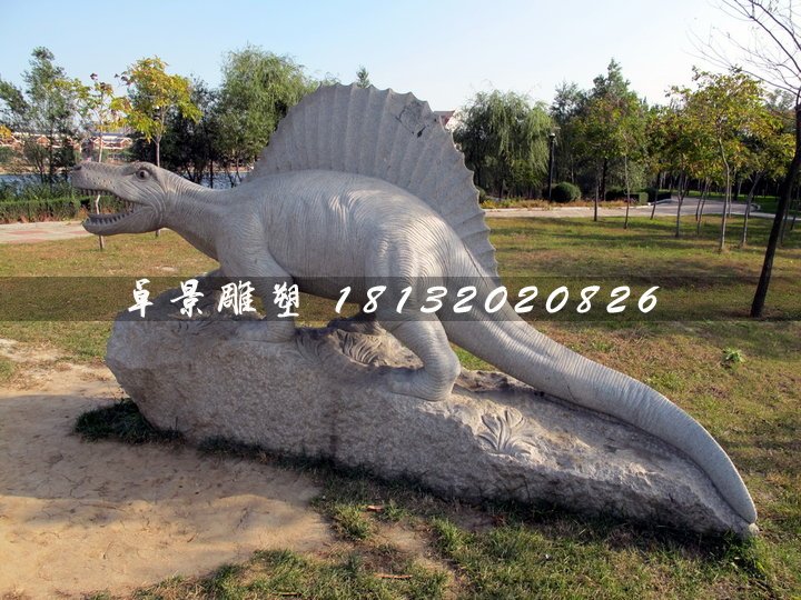 恐龙石雕，公园动物石雕 (1)