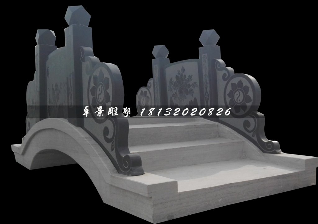 喜鹊登梅石浮雕桥，青石拱桥雕塑