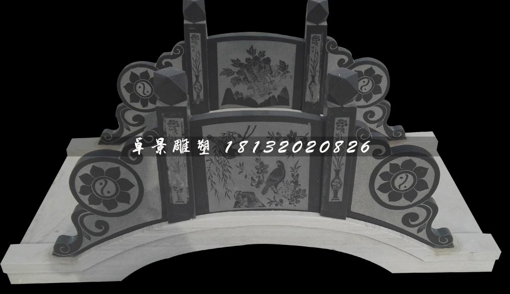 喜鹊登梅石浮雕桥，青石拱桥雕塑 (3)