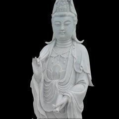 观世音菩萨石雕，立式佛像石雕