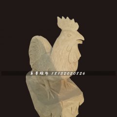 公鸡石雕，大理石动物雕塑