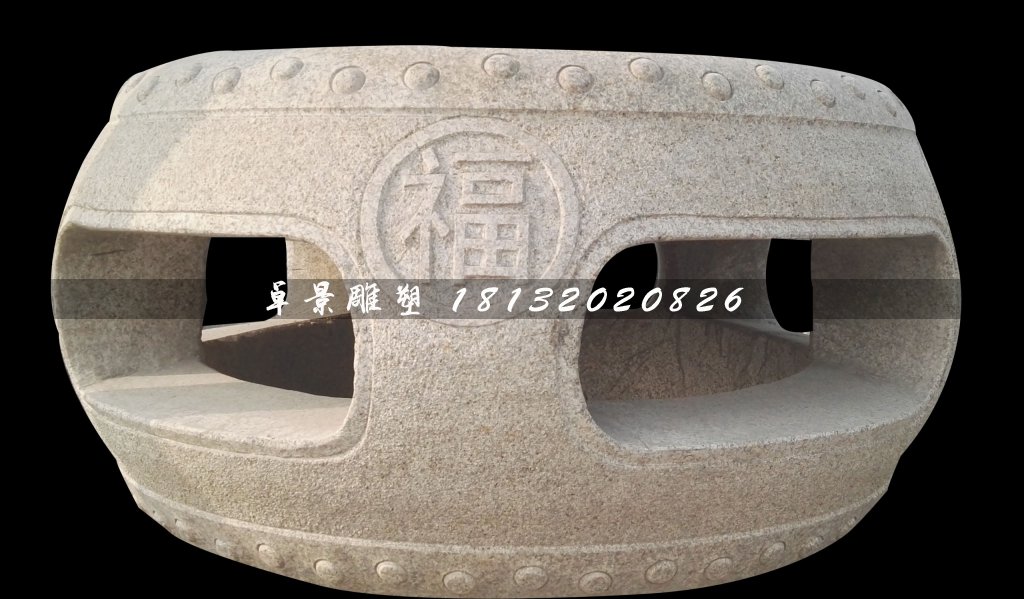 福桌石雕，大理石圆桌雕塑
