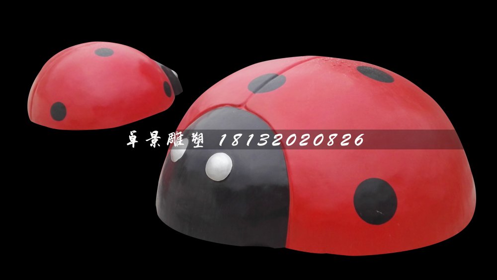 仿真七星瓢虫雕塑，玻璃钢昆虫雕塑 (1)