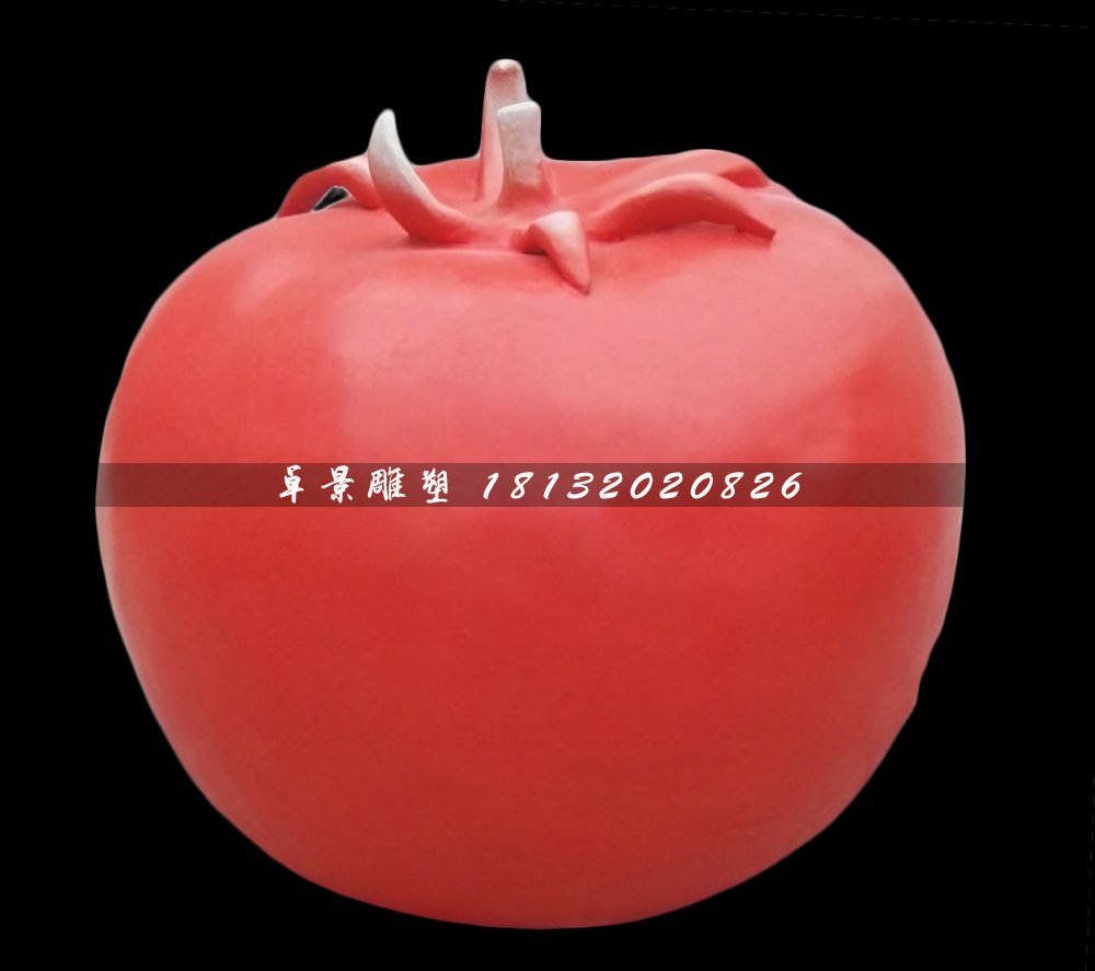 番茄雕塑，玻璃钢蔬菜雕塑