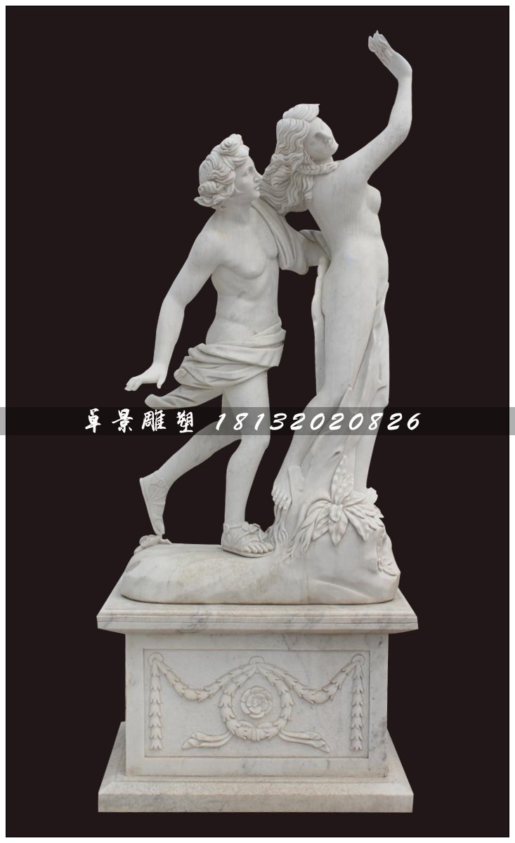 西洋人物石雕，汉白玉人物雕塑 