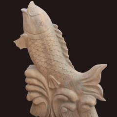 石雕喷泉，石雕鱼喷泉