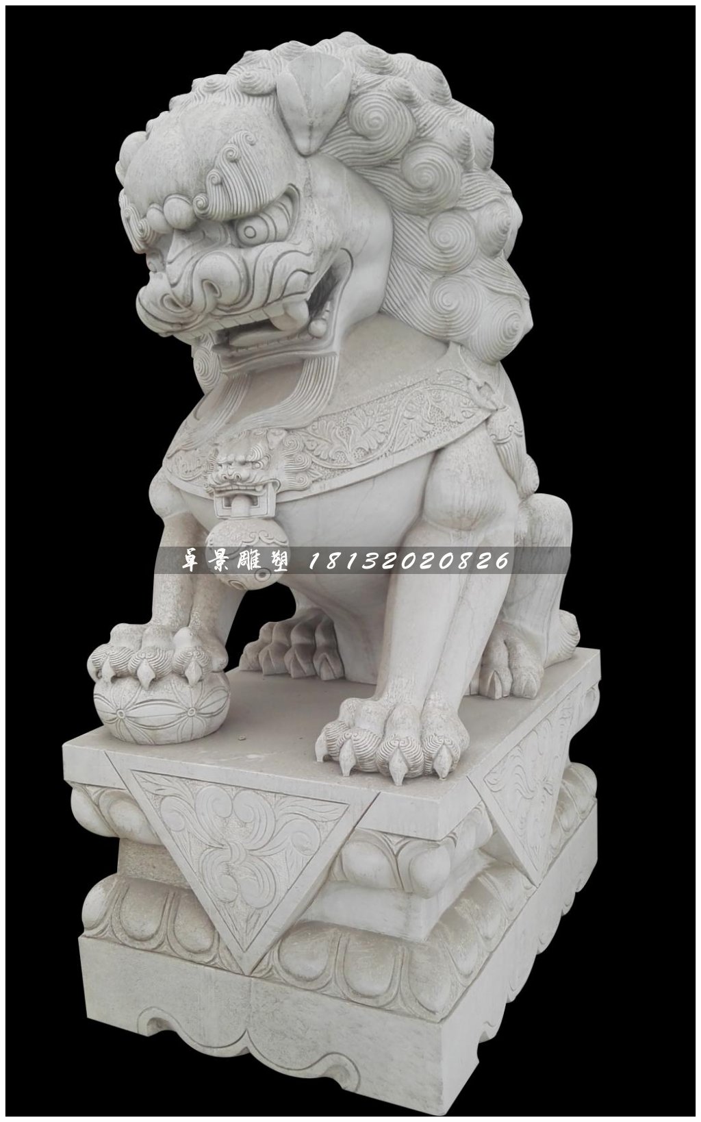 北京狮石雕，小型石狮子雕塑 (2)