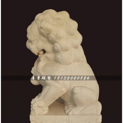 北京狮石雕，汉白玉北京狮石雕